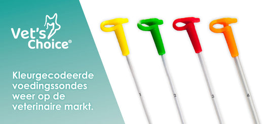 Kleurgecodeerde voedingssondes zijn weer terug op de veterinaire markt!