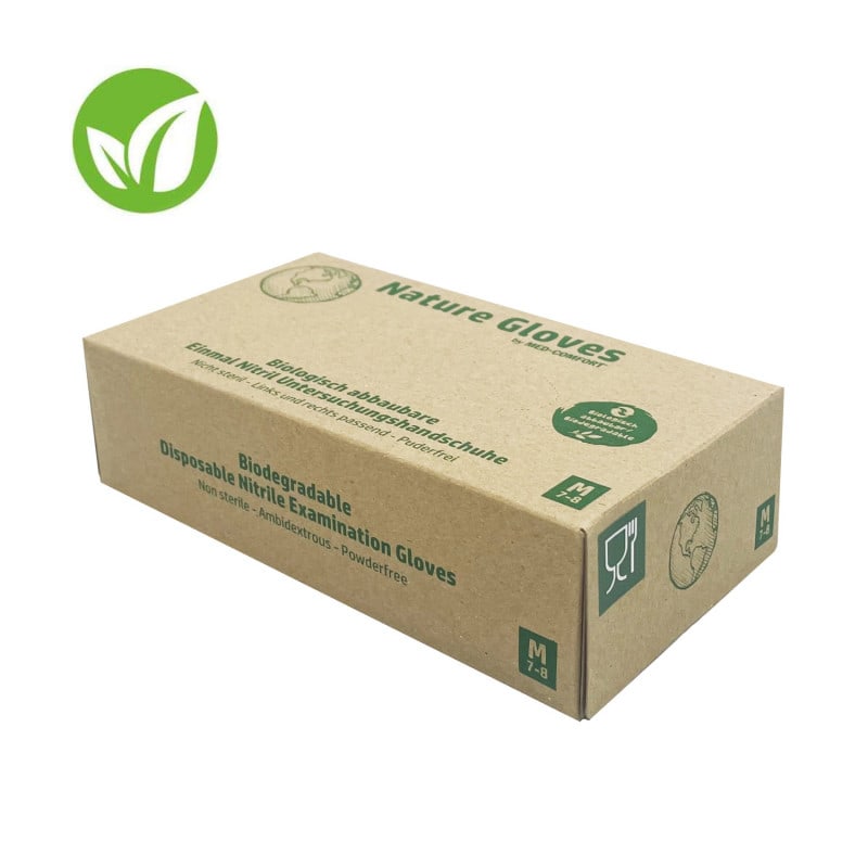 Nature Gloves - Nitril Onderzoekshandschoenen M - 100 Stuks