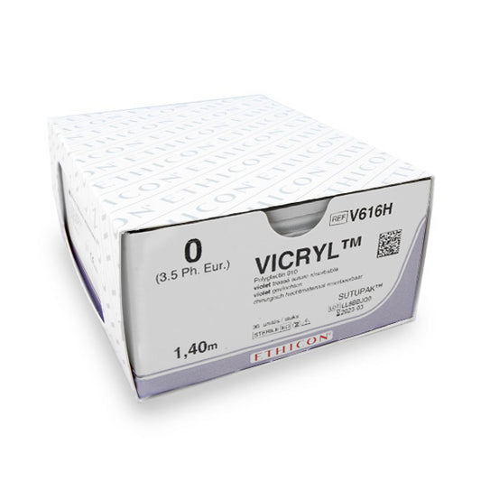Hechtdraad Vicryl Plus (V616H, 0-0, sutopack) 36 stuks | Ethicon
