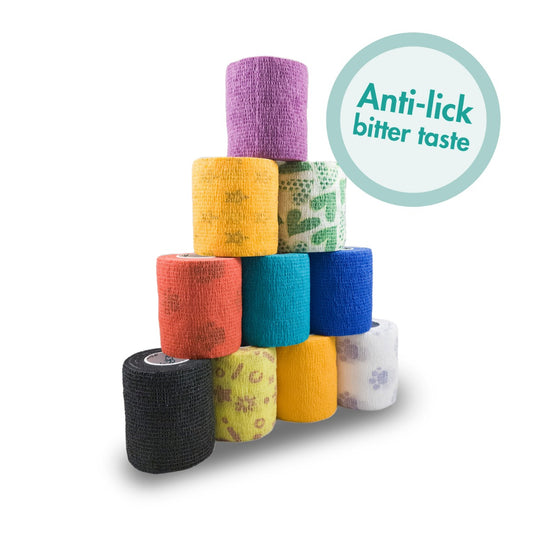 Cohesief, elastisch fixatiewindsel (7,5cm x 4,5m) assorti 24 stuks | Dispovet®